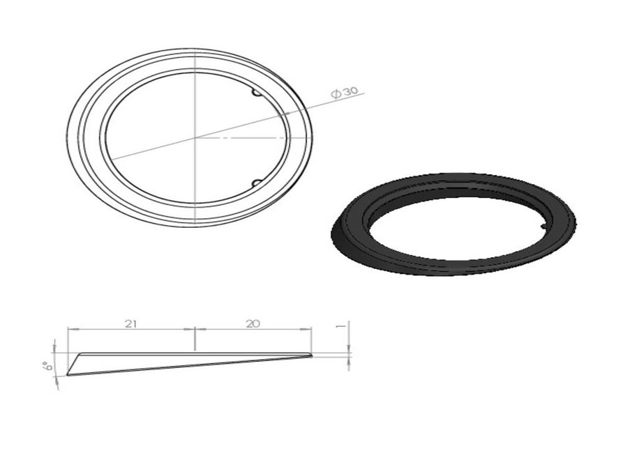 S2 boorpot sluitkraag 6 graden