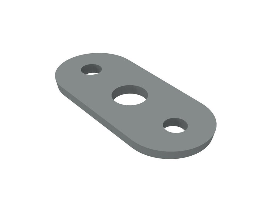 S2 opdikplaat raamgr. grijs RAL7042