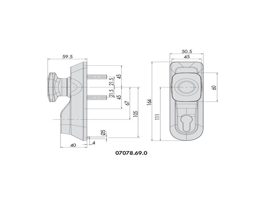07078.69.0 (draai)knop met cilinder